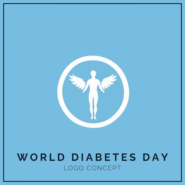 Concepto del logotipo del día mundial de la diabetes para marcas y eventos