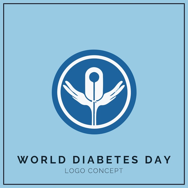 Concepto del logotipo del día mundial de la diabetes para marcas y eventos