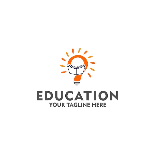 Concepto de logotipo de educación aislado en fondo blanco