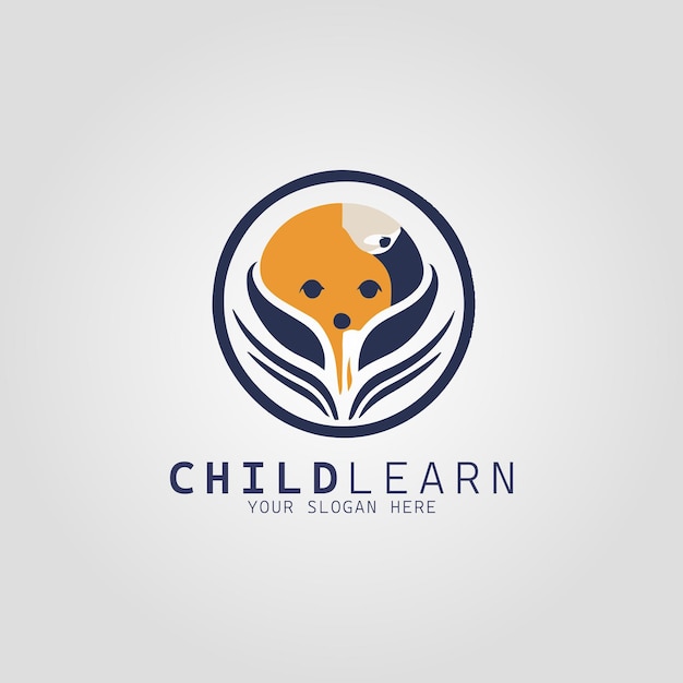 Concepto de logotipo de educación infantil para la empresa y la marca