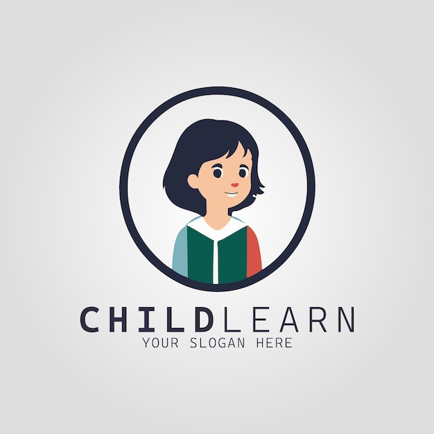 Concepto de logotipo de educación infantil para la empresa y la marca
