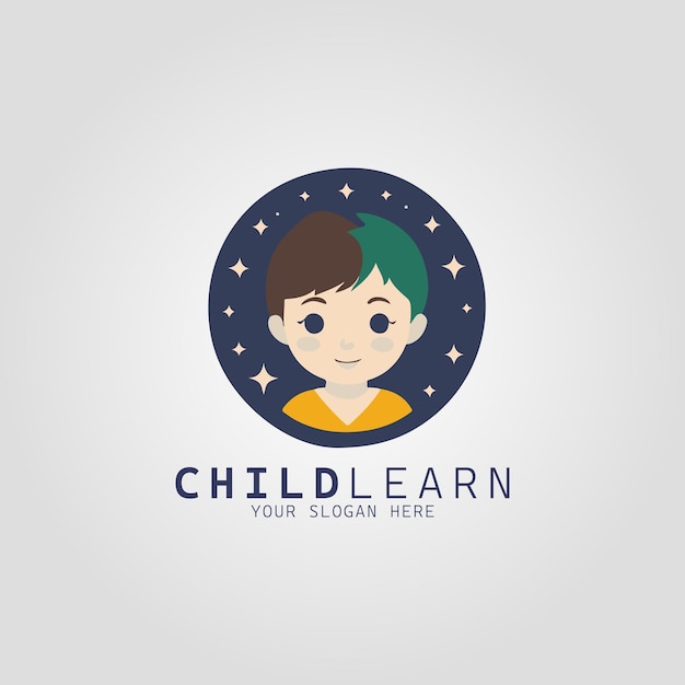 Vector concepto de logotipo de educación infantil para la empresa y la marca