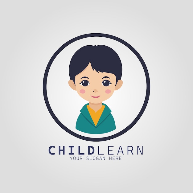 Concepto de logotipo de educación infantil para la empresa y la marca