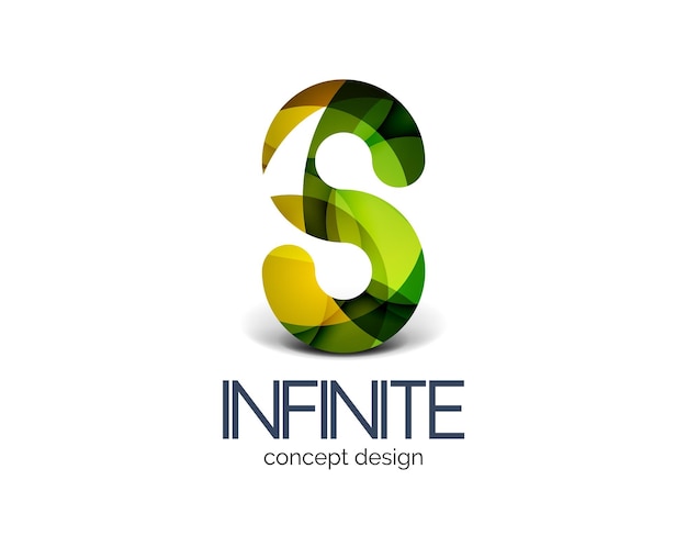 Concepto de logotipo de empresa infinita