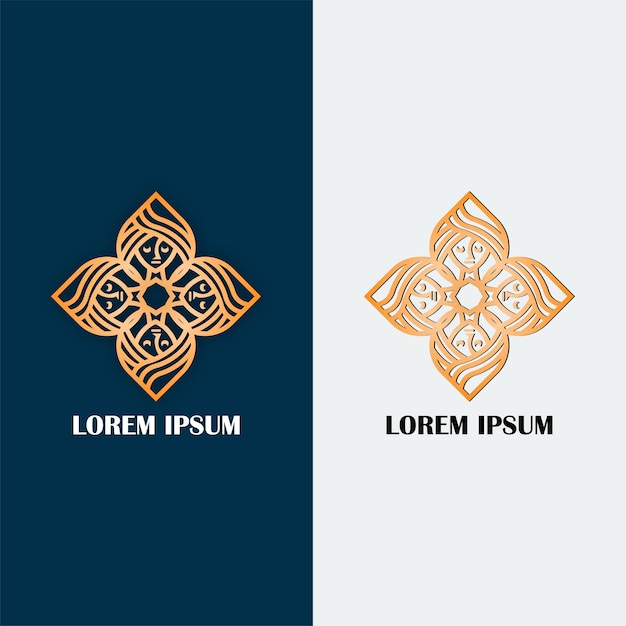 Concepto de logotipo de flor minimalista