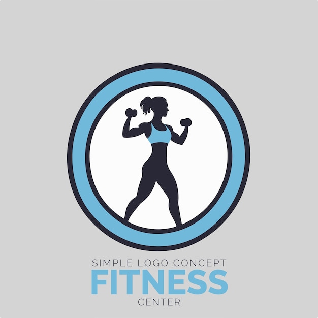 Concepto de logotipo de gimnasio para empresa y marca
