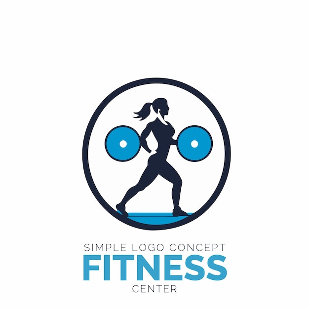 Concepto de logotipo de gimnasio para empresa y marca