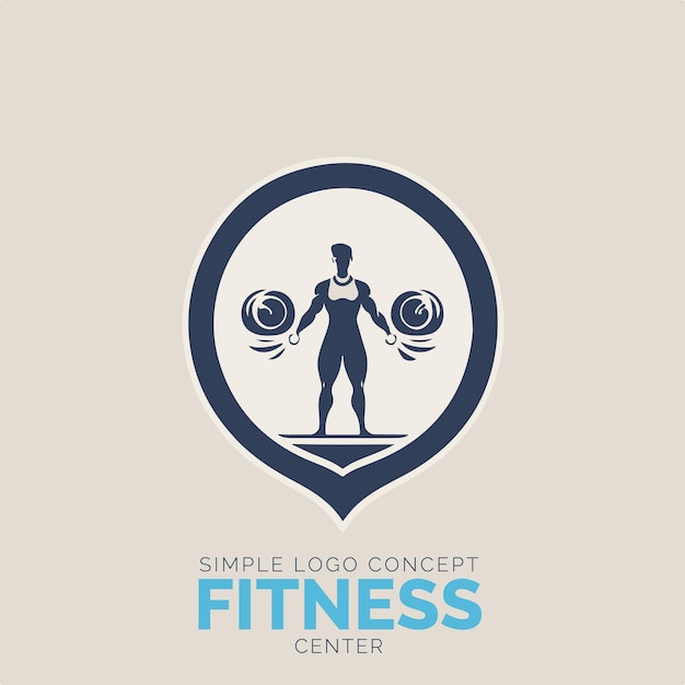 Concepto de logotipo de gimnasio para empresa y marca