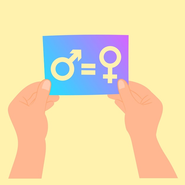 Vector concepto de logotipo de igualdad de género