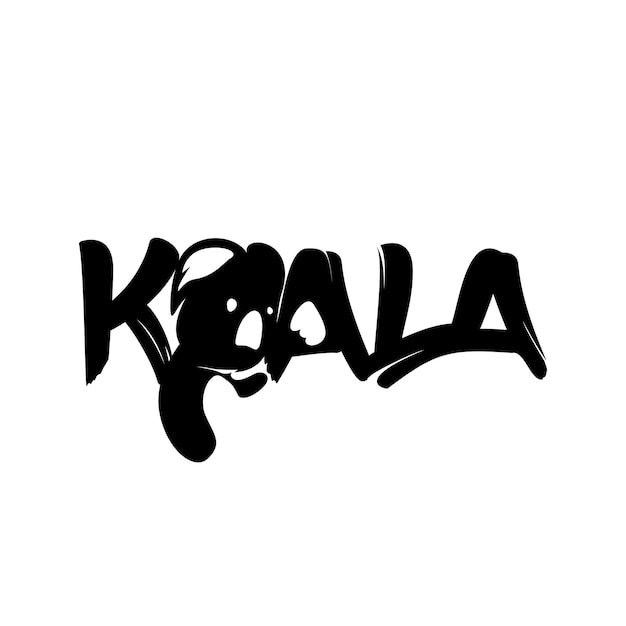 Concepto de logotipo inicial de cabeza de koala