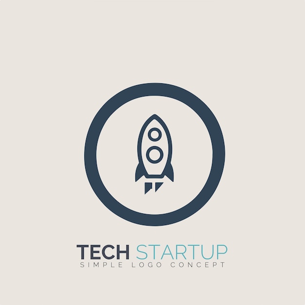 Concepto de logotipo de inicio tecnológico para empresa y marca
