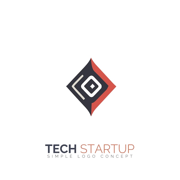 Concepto de logotipo de inicio tecnológico para empresa y marca