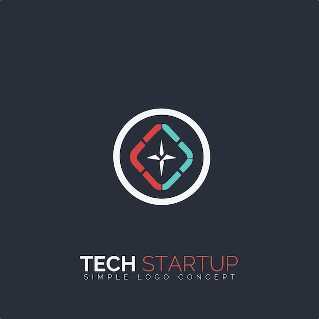 Concepto de logotipo de inicio tecnológico para empresa y marca