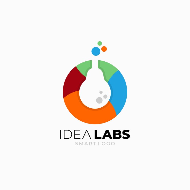 Vector concepto de logotipo de laboratorio vector premium