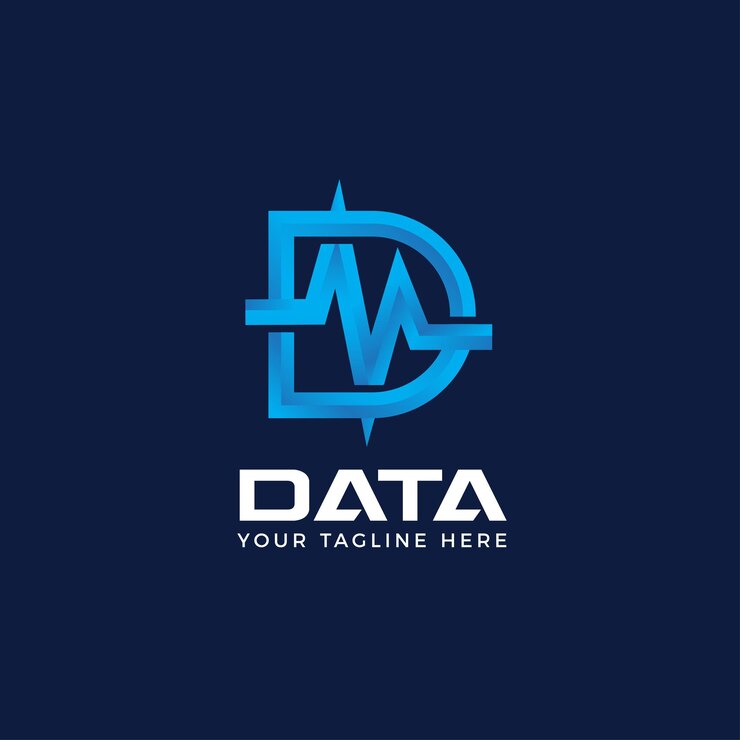 Vector concepto de logotipo letra d con elemento de gráfico