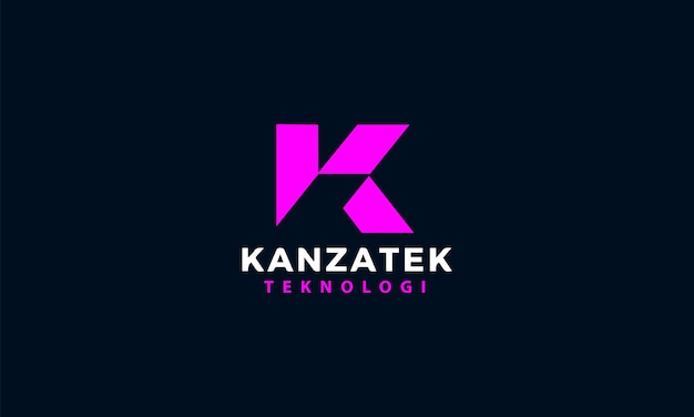 Concepto de logotipo letra K para tu marca real