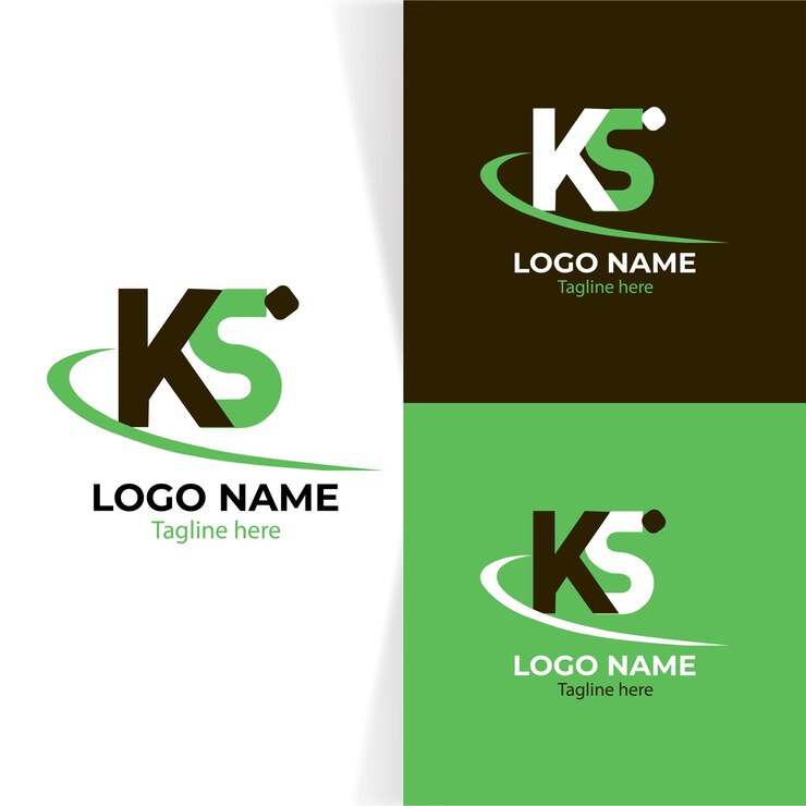 Concepto de logotipo de letra KS