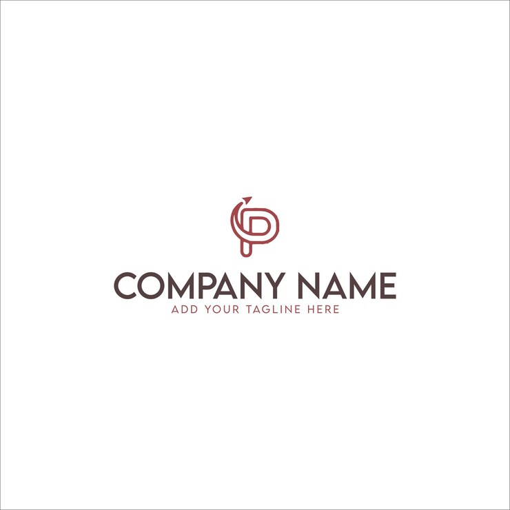 Concepto de logotipo de letra P con plantilla de diseño de vector de flecha