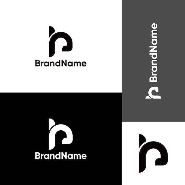 Concepto del logotipo de la letra PH