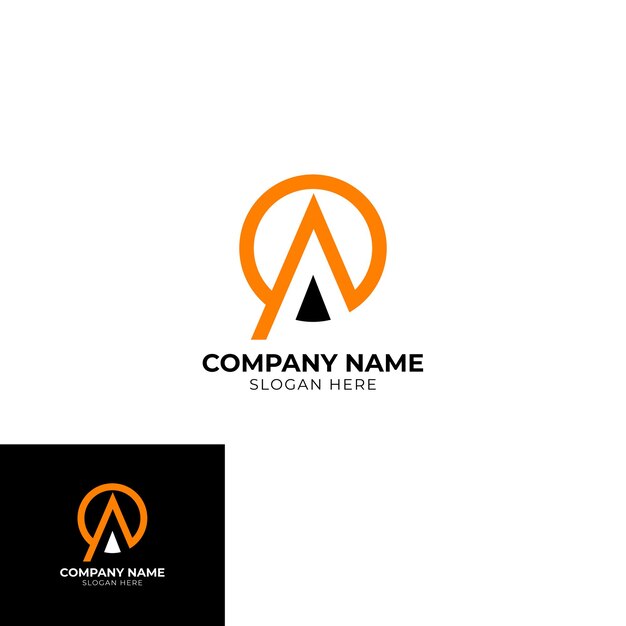 concepto de logotipo de letra A único para su empresa o empresa de redes sociales