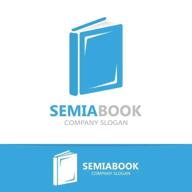 Concepto de logotipo de libro abierto vectorial