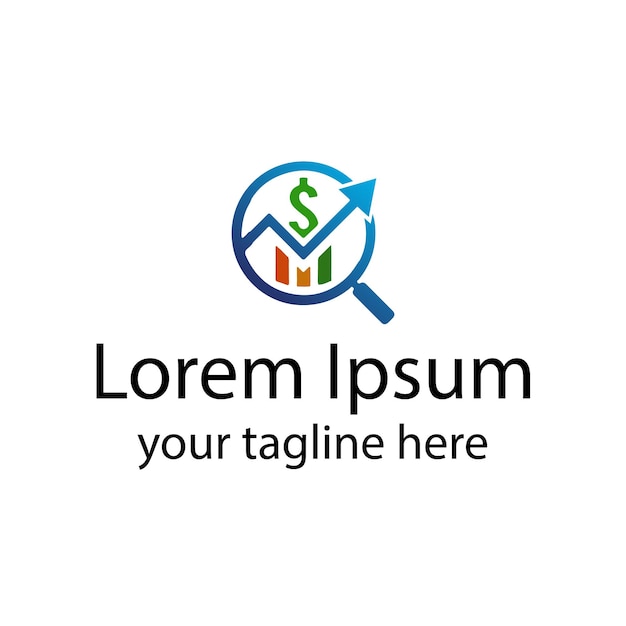 concepto del logotipo de la lupa