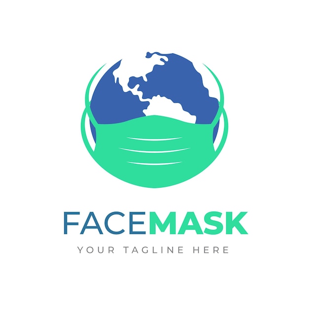 Vector concepto de logotipo de máscara facial