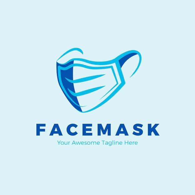 Concepto de logotipo de máscara facial