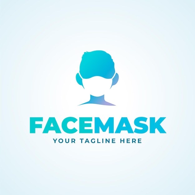 Vector concepto de logotipo de máscara facial