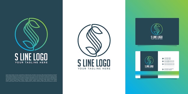 Concepto de logotipo minimalista line art s