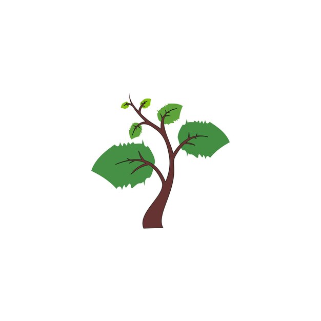Concepto de logotipo minimalista vectorial arte lineal con el concepto de naturaleza