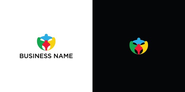 concepto de logotipo moderno de comunidad social