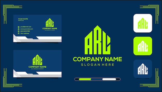 Concepto de logotipo de monograma ARL vectorial