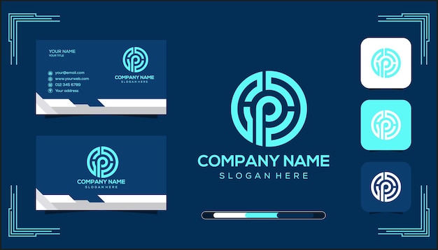 Concepto de logotipo de monograma de CPC vectorial