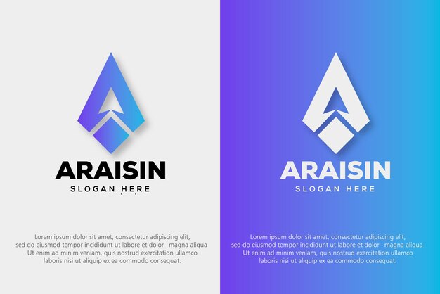 concepto de logotipo de monograma letra A minimalista vector gratis