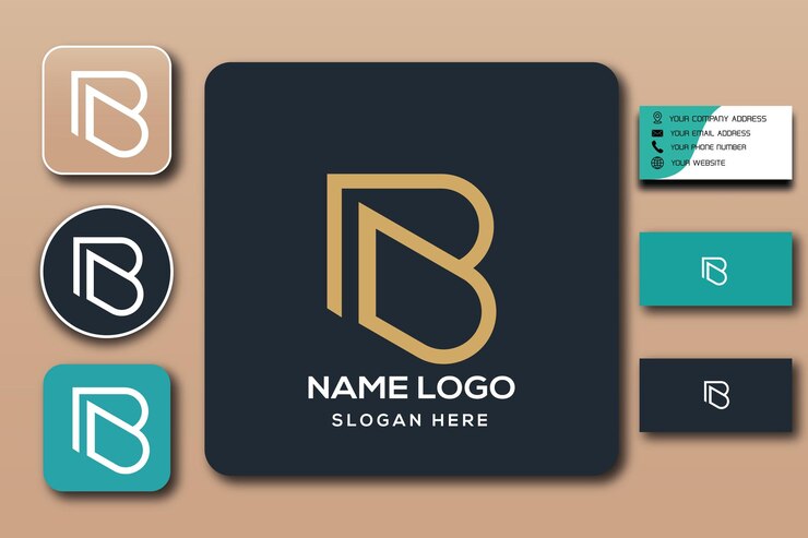 concepto de logotipo de monograma pb