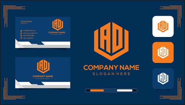 Concepto de logotipo de monograma vectorial AVD