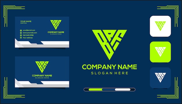 Concepto de logotipo de monograma vectorial BPF