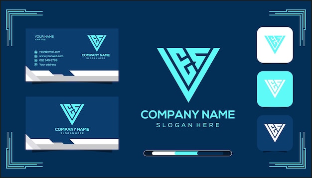 Concepto de logotipo de monograma vectorial ves