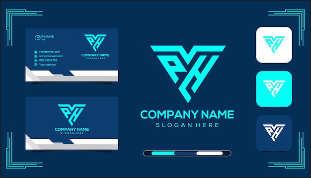 Concepto de logotipo de monograma vectorial VPH