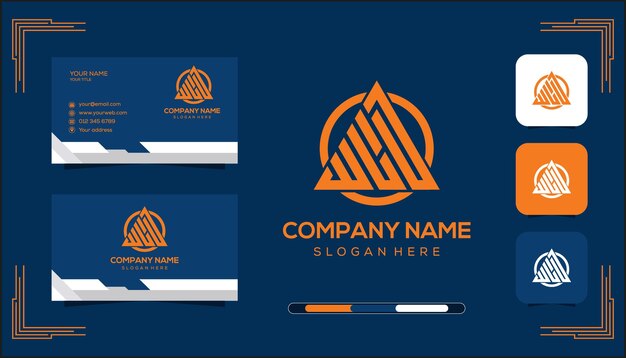 Concepto de logotipo de monograma vectorial WLD