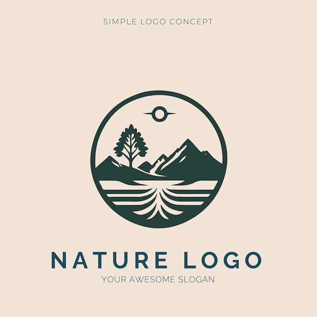 Concepto de logotipo de naturaleza para empresa y marca
