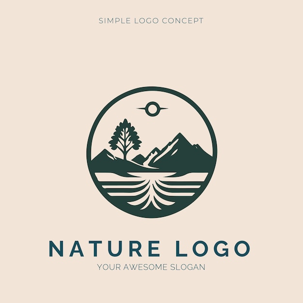 Vector concepto de logotipo de naturaleza para empresa y marca