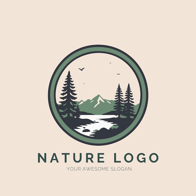 Vector concepto de logotipo de naturaleza para empresa y marca