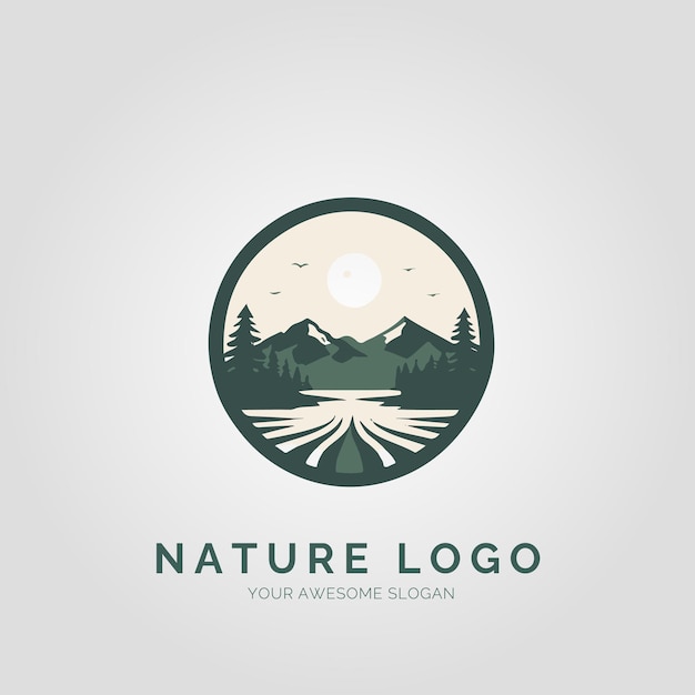 Concepto de logotipo de naturaleza para empresa y marca