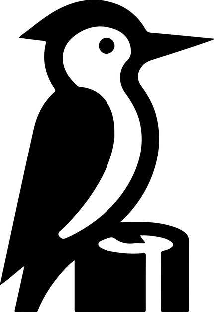 El concepto del logotipo del pájaro pájaro pico negro silueta de color blanco fondo 16