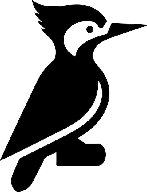 El concepto del logotipo del pájaro pájaro pico negro silueta de color blanco fondo 7
