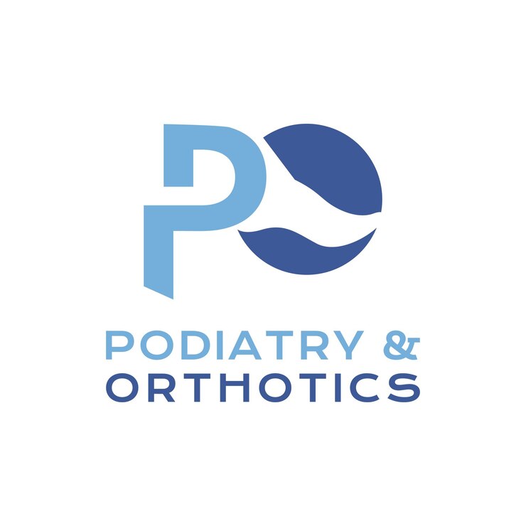 Concepto de logotipo de podología y ortopedia con una pierna