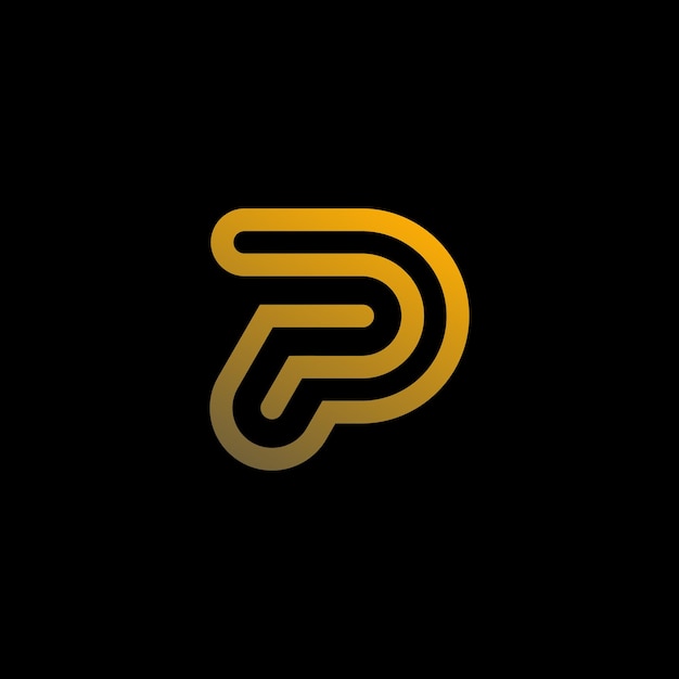 El concepto del logotipo de pp line mogram