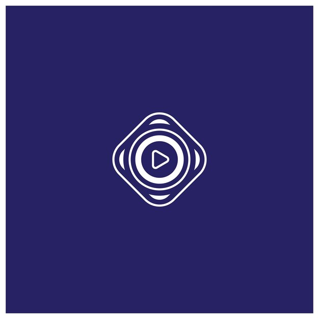 Concepto de logotipo de producción multimedia de medios digitales